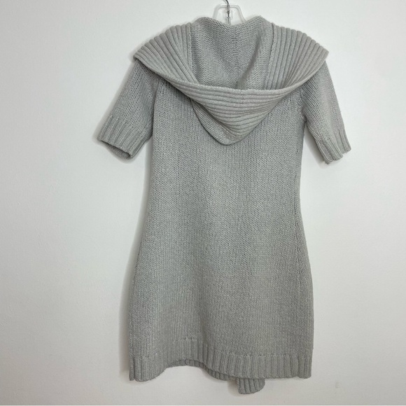 Vintage Y2K THEORY Wool Cashmere Blend Hooded Cardigan Minimalist Academia small - Picture 9 of 12